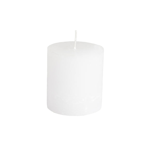 Grand Illusions Rustic Pillar Candle White 70x75mm