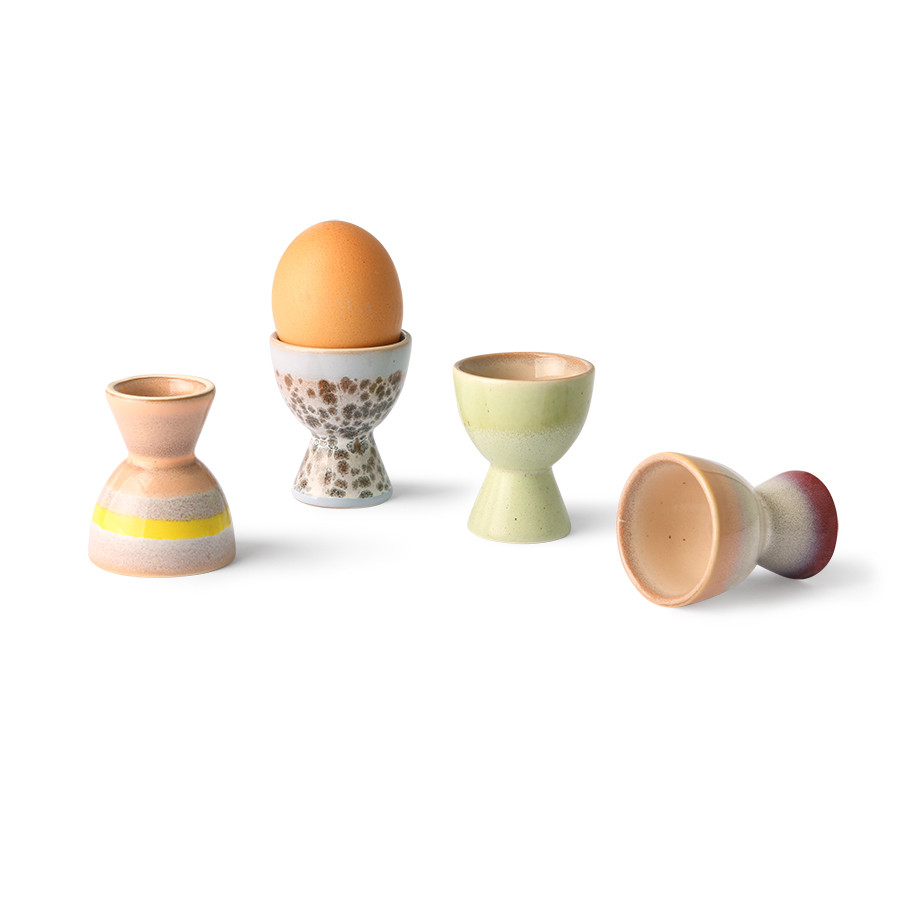 HK Living Set of 4 Egg Cups Taurus - 70s Ceramics
