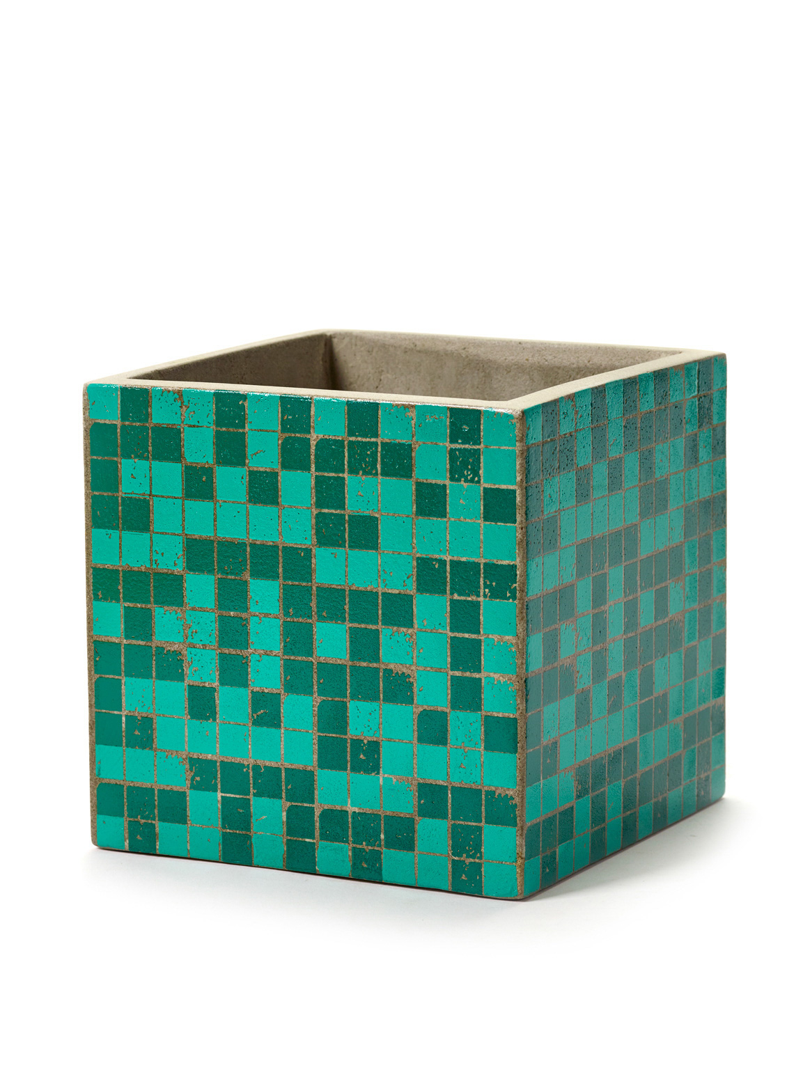 Flower Pot Mozaic Green L