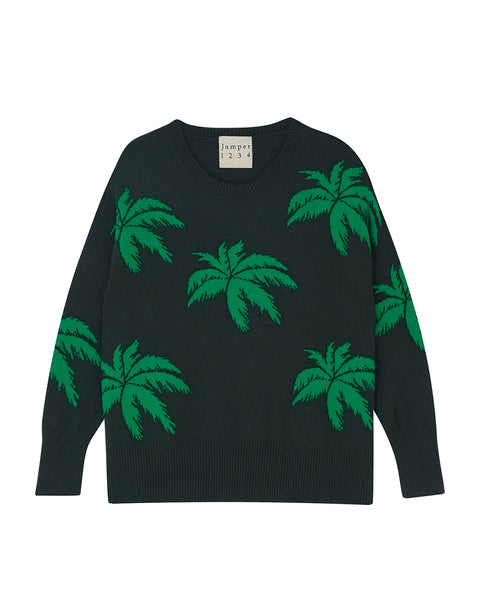 Palm Tree Boyfriend Cashmere Jumper