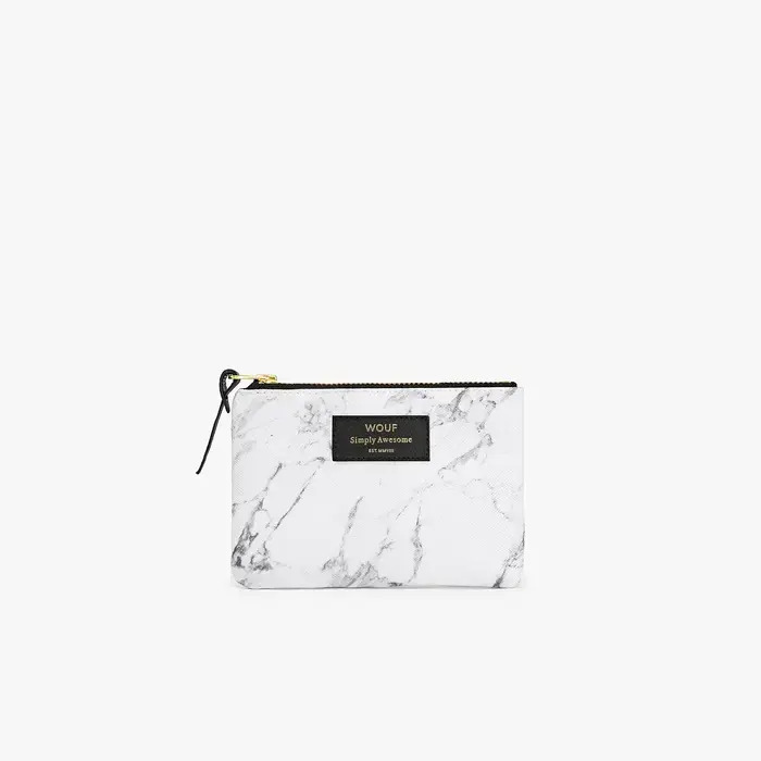 Wouf White Marble Small Pouch Bag