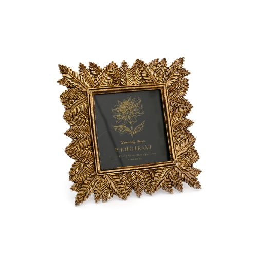 Temerity Jones Gold Fern Leaf Photo Frame : 4 x 4"