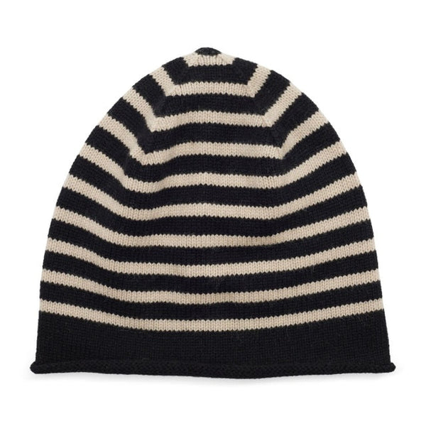 Breton Cashmere Beanie Black/camel