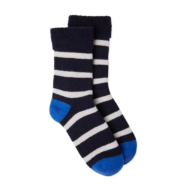 Slipper Socks Breton Navy/blue