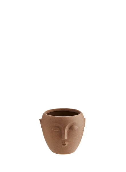 Madam Stoltz Small Terracotta Face Pot