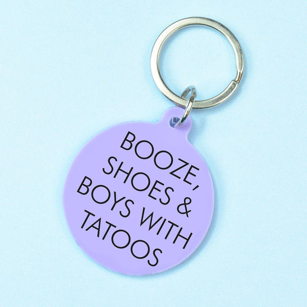 Booze Shoes & Boys With Tattoos Keytag