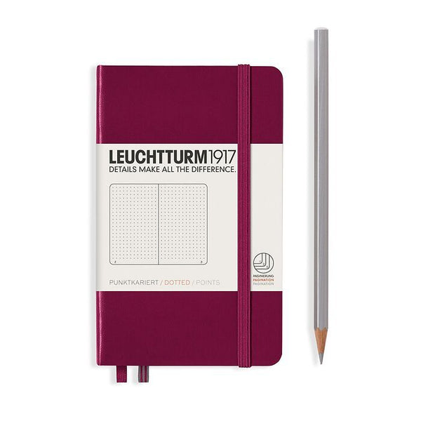 Leuchtturm 1917 A6 Hardcover Notebook Dot Grid Port Red