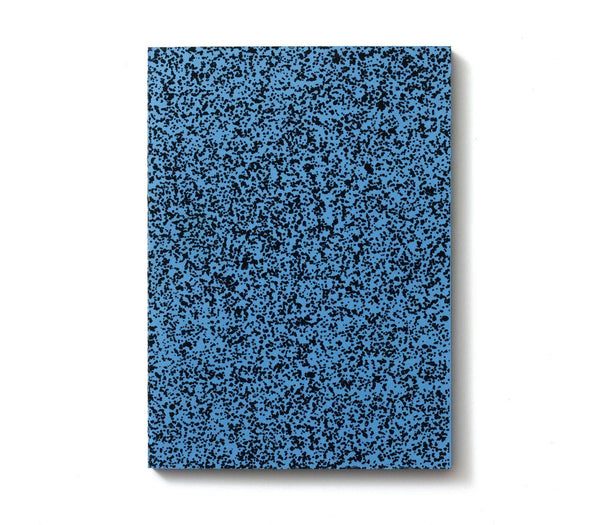 Spray Splash Blue Hand-finished Soft Cover Plain Notebook