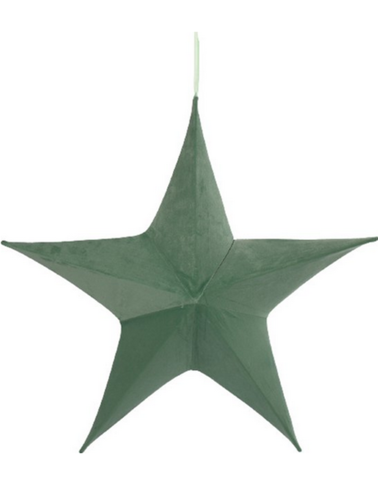 The Unique Living S Light Green Velvet Hanging Star