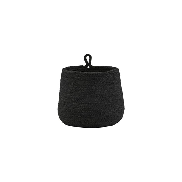 House Doctor Woven Black Seagrass Hanging Basket