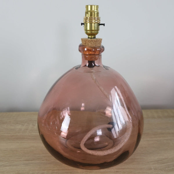 Jarapa Recycled Pink Glass Lamp