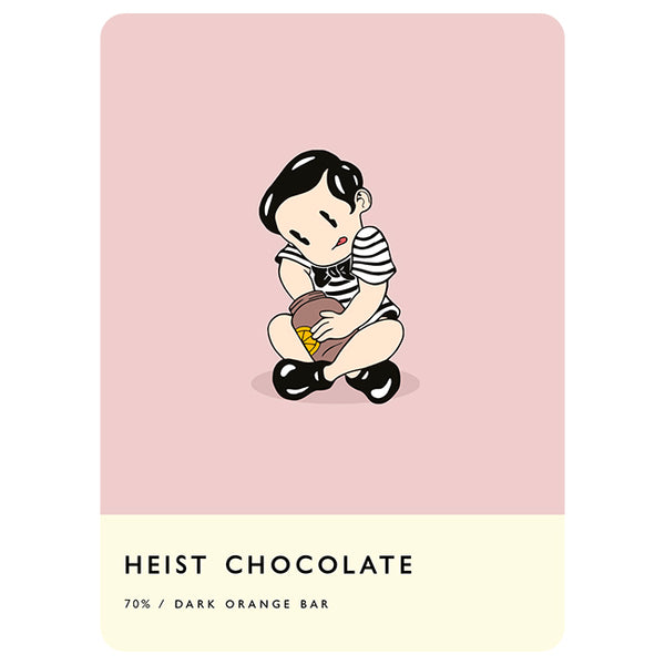 Heist Chocolate 70 Percent Dark Orange Bar