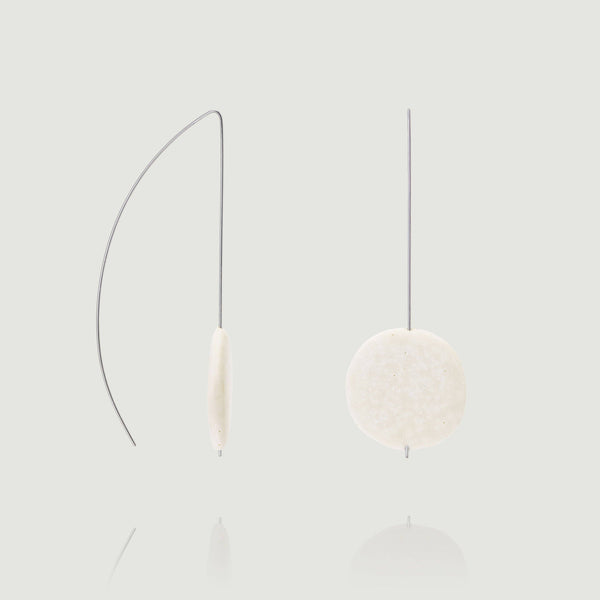 White Oscar Statement Earrings