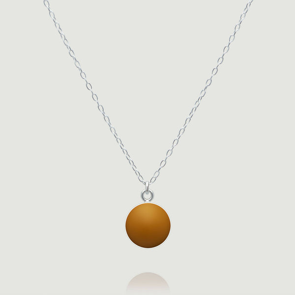 Mustard Sterling Silver Chain Drops Necklace