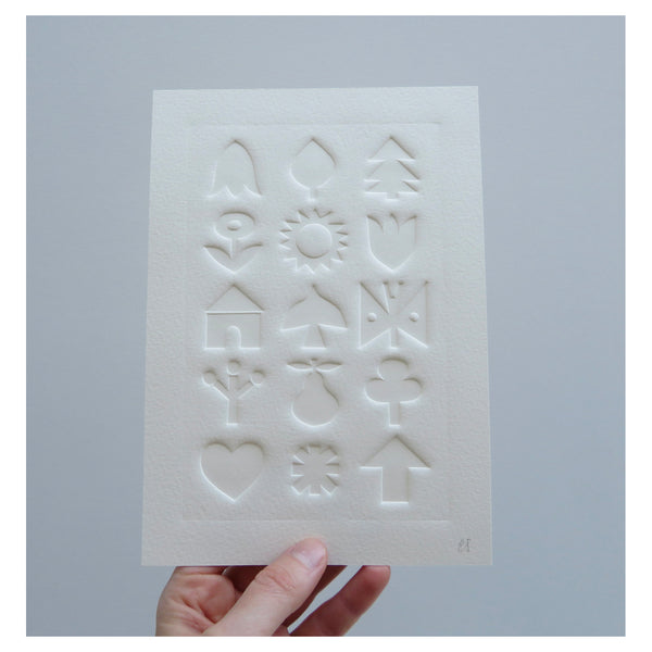 Claire Spencer Things Embossed Print