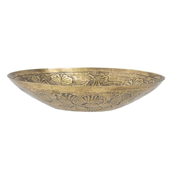 Bloomingville Gold Engraved Tray/shallow Bowl