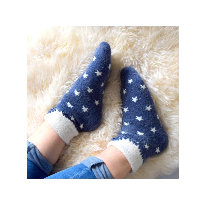 Jess and Lou Navy Star Socks