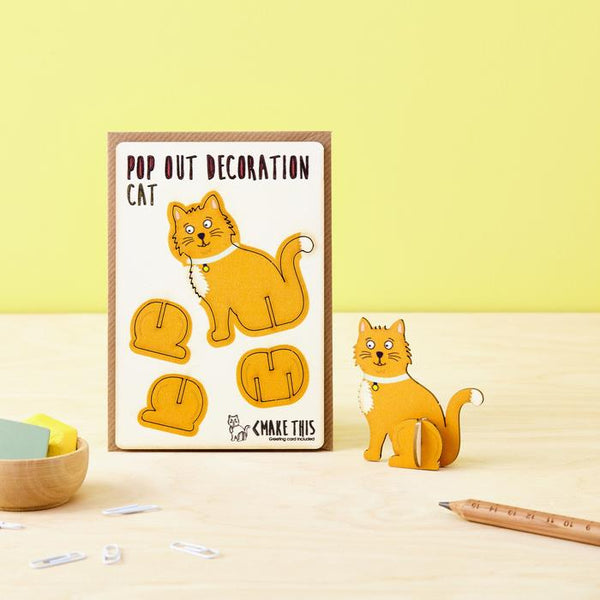 Ginger Cat Pop-out Card