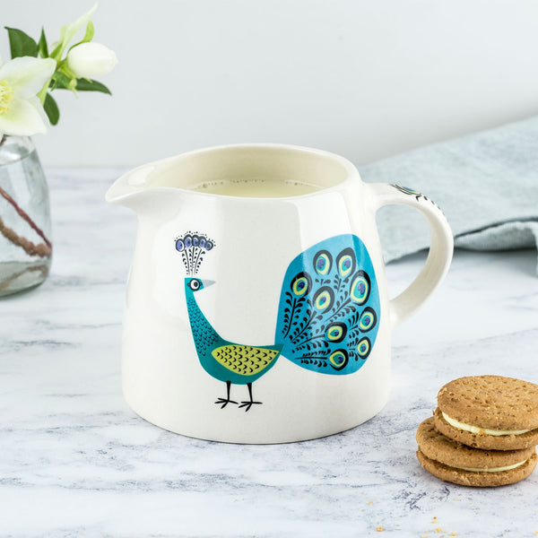 Hand-made Ceramic Peacock Milk Jug