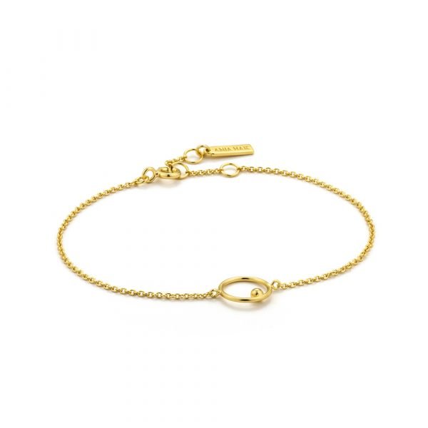 Gold Modern Circle Bracelet