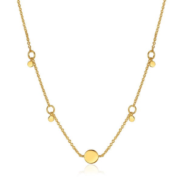 Ania Haie Gold Geometry Drop Discs Necklace