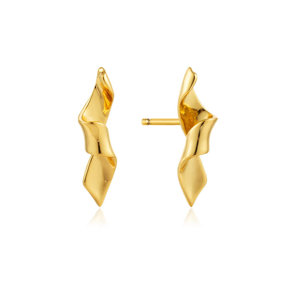 Ania Haie Gold Helix Stud Earrings