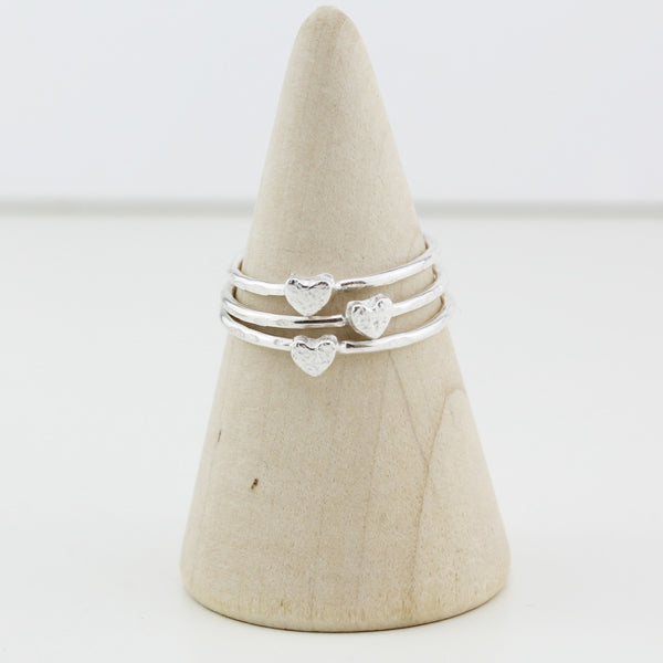 Lucy Kemp Handmade Sterling Silver Mini Heart Ring