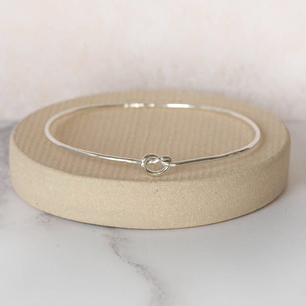 Lucy Kemp Sterling Silver Love Knot Bangle