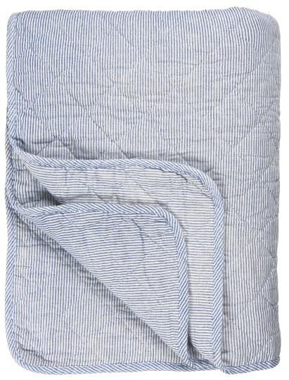 Ib Laursen Quilt - Blue And White Stripes