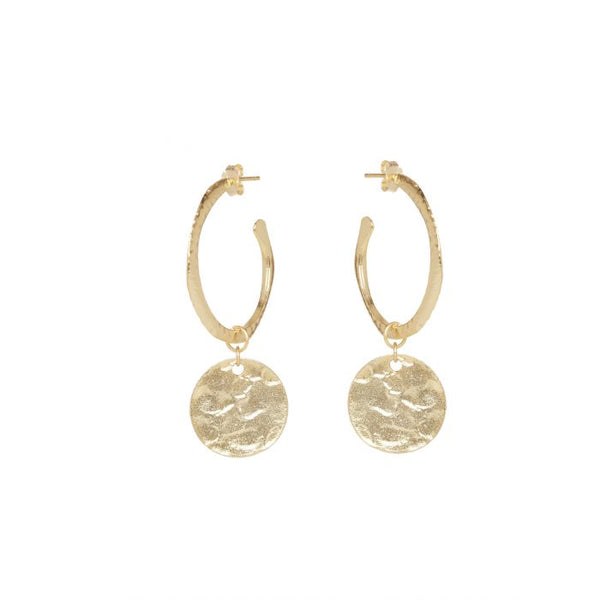 Ashiana Esmeralda Gold Hoop Earrings