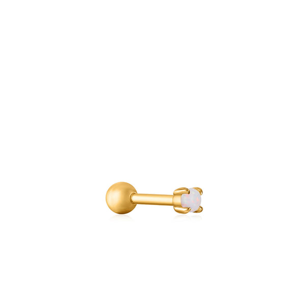 Ania Haie Gold Turquoise Cabochon Barbell Single Earring
