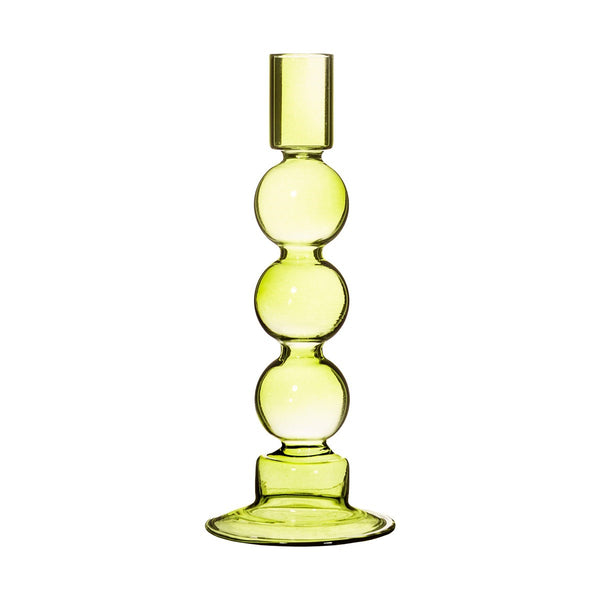 Bubble Glass Candleholder - Olive