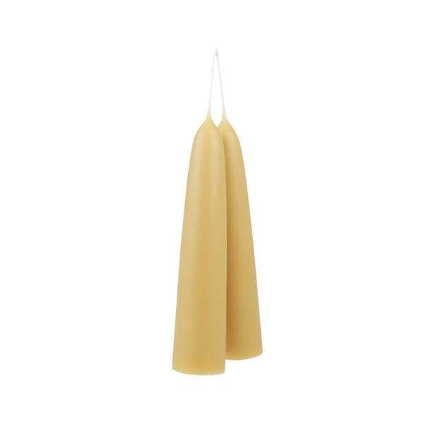 Moorland Giant Stubby Beeswax Candles - Pair 205 X 45mm