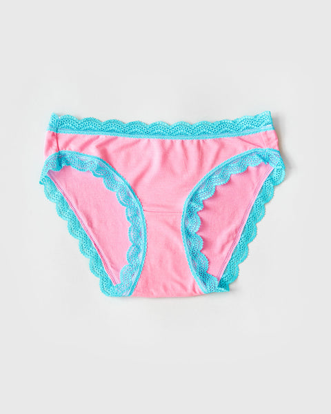 Stripe and Stare Neon Candy Knickers - Candyfloss/bubblegum