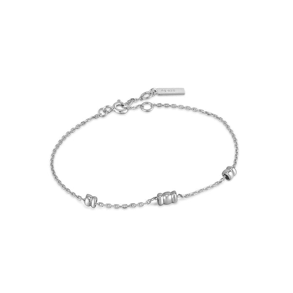 Smooth Twist Chain Bracelet In Silver