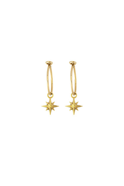 Gold Starlight Earrings - 11mm Hook Hoop