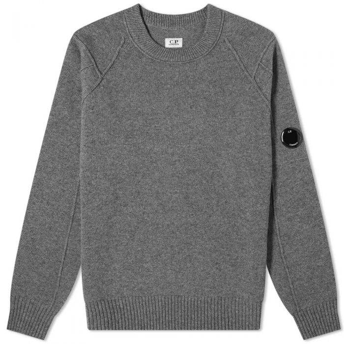 Arm Lens Lambswool Crew Knit Tarmac Gray