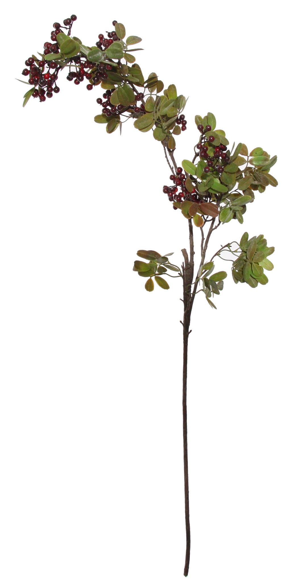 Shishi Berry Spray with Leaves Brgundy 95CM