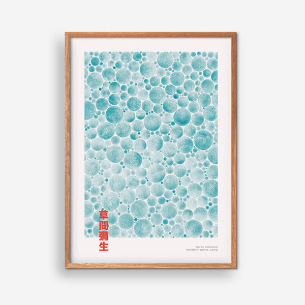 Exhibition Infinity Dots Blue - Yayoi Kusama 42 X 60 Cm