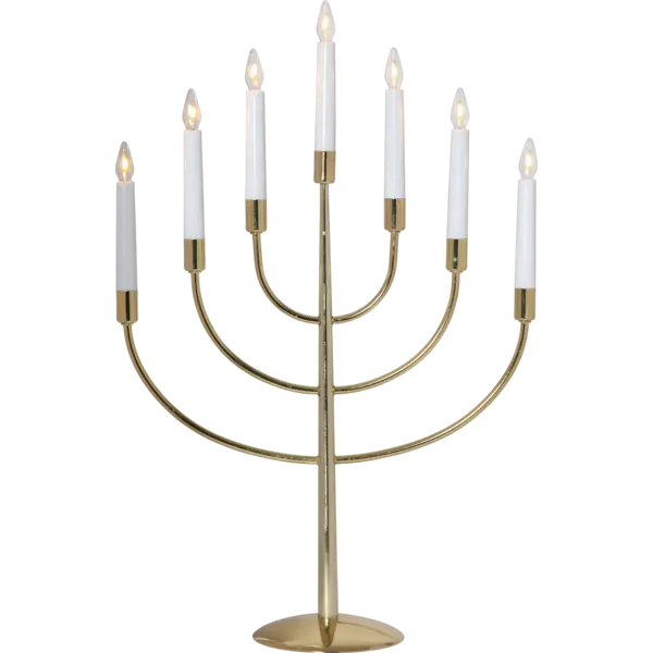 Star Trading Titus 7 Candle Candlestick Brass