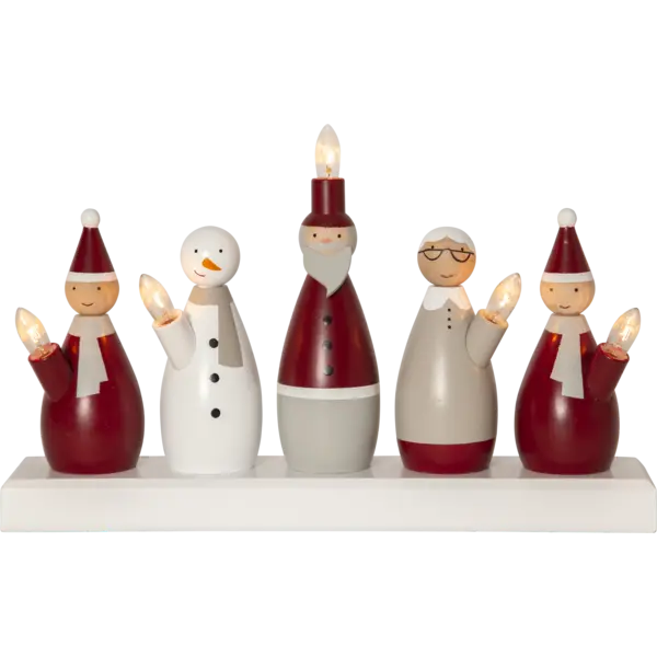 Star Trading Santa Family 5 Candle Candlestick