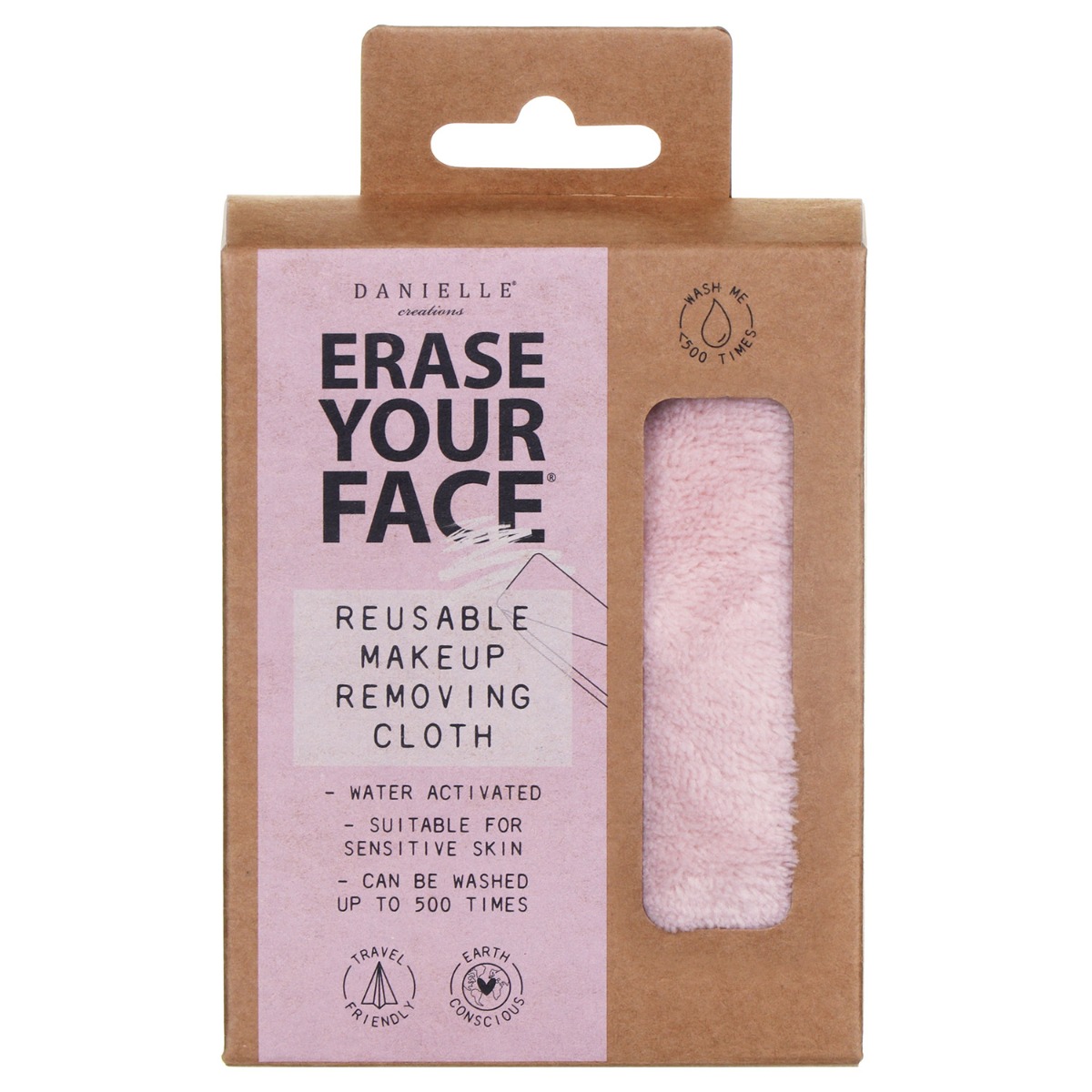 Danielle Creations Erase Your Face Makeup Removing Cloth - Pastel Pink