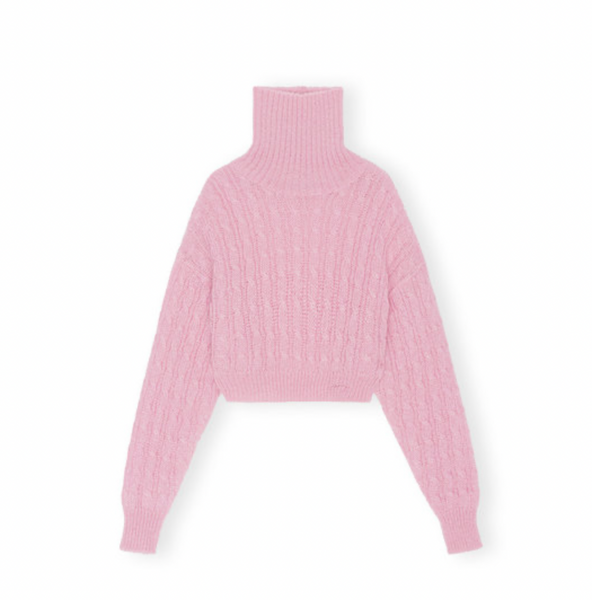 Highneck Cropped Pullover - Lilac Sachet