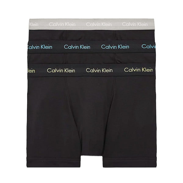 Cotton Stretch Trunks - Ocean Storm/lime/signature Blue