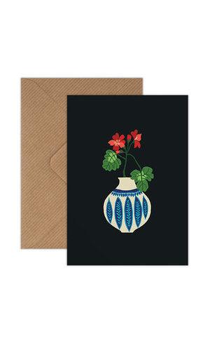 Geranium Vase Card