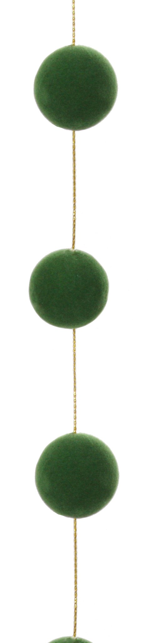 Shishi 180cm Green Velvet Balls Garland