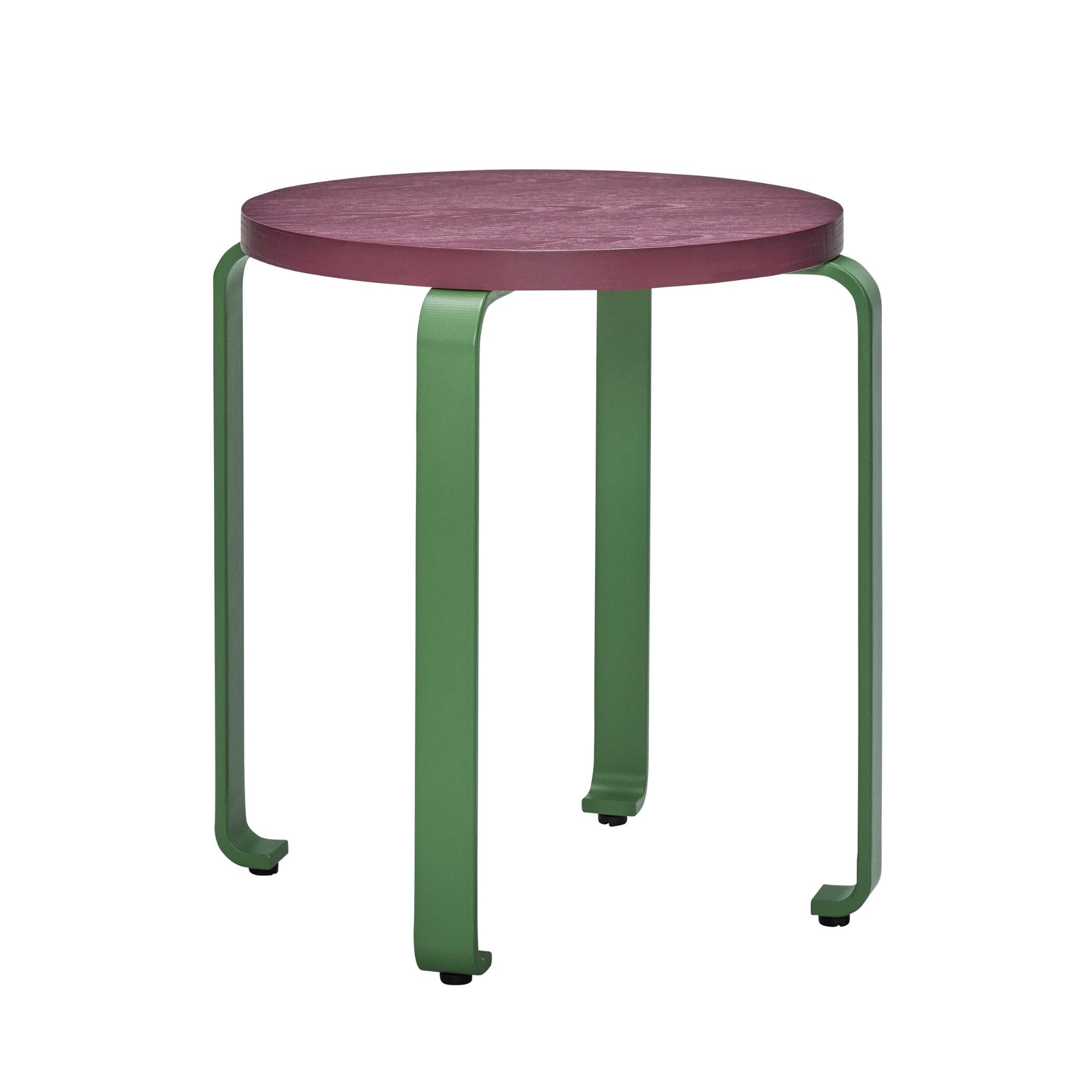 Smile Stool - Burgundy & Green