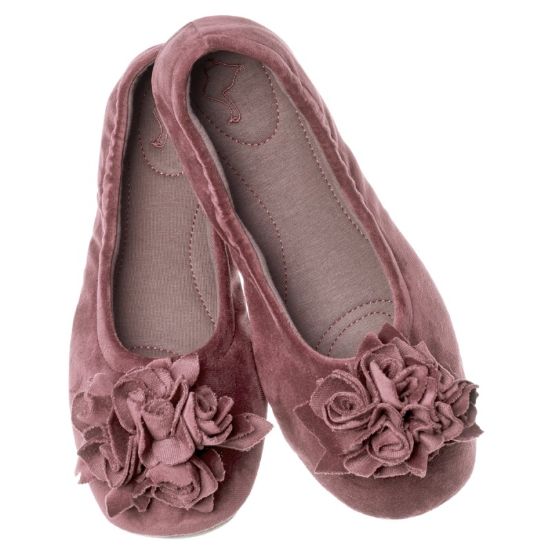 Pampuschen Rosenholz Grace Velvet Ballerina Style Slippers