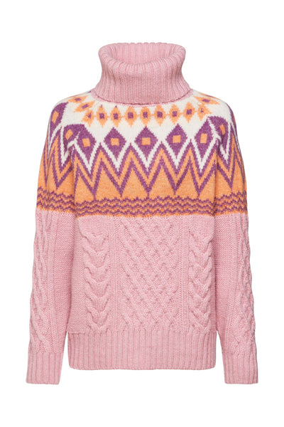 Jacquard Sweater In Pink