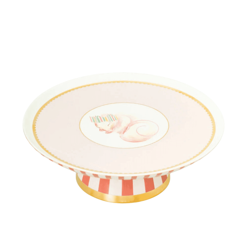 Yvonne Ellen Christmas Mouse Footed Cake Stand